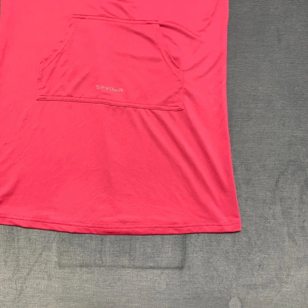 Spyder Swimsuit Cover Up Girls XL Pink Stretch Hood Short Sleeve Beach Swimwear